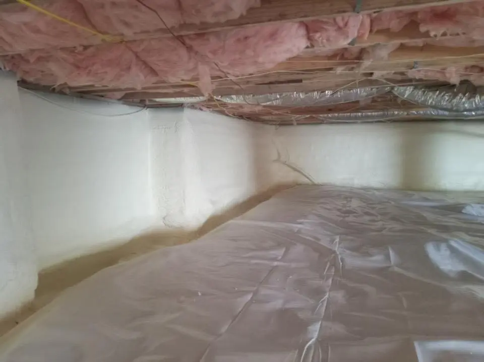 Crawl space encapsulation with closed-cell spray foam for Attic Insulation in Ponchatoula