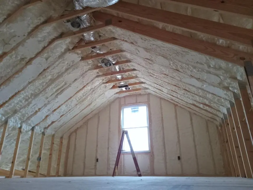 Spray foam roofing application for Crawl Space Insulation project in Ponchatoula